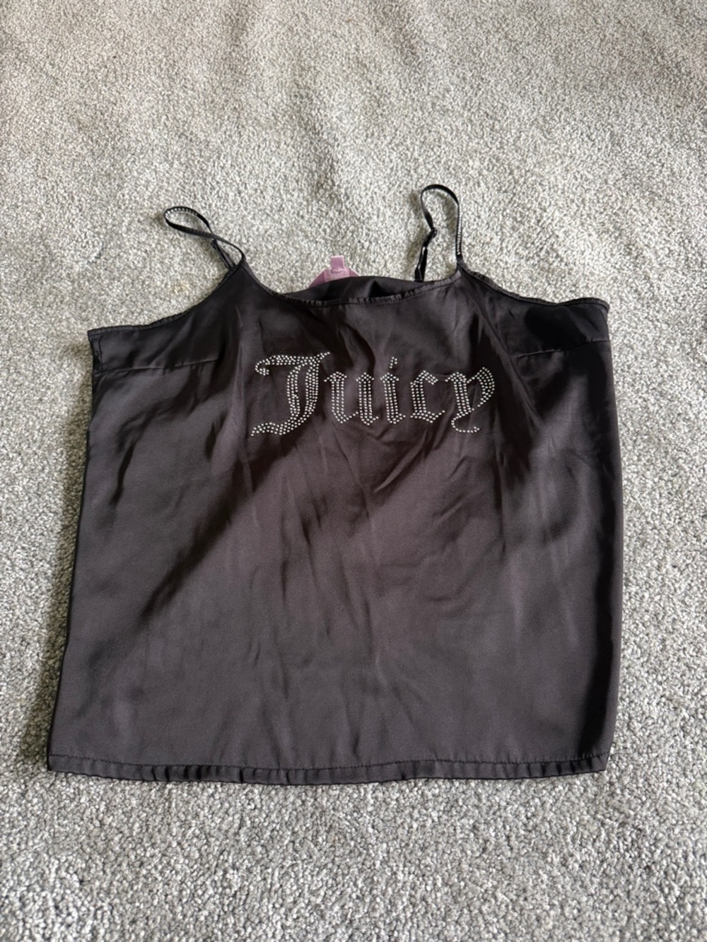 Juicy Couture Black Rhinestone Logo Camisole